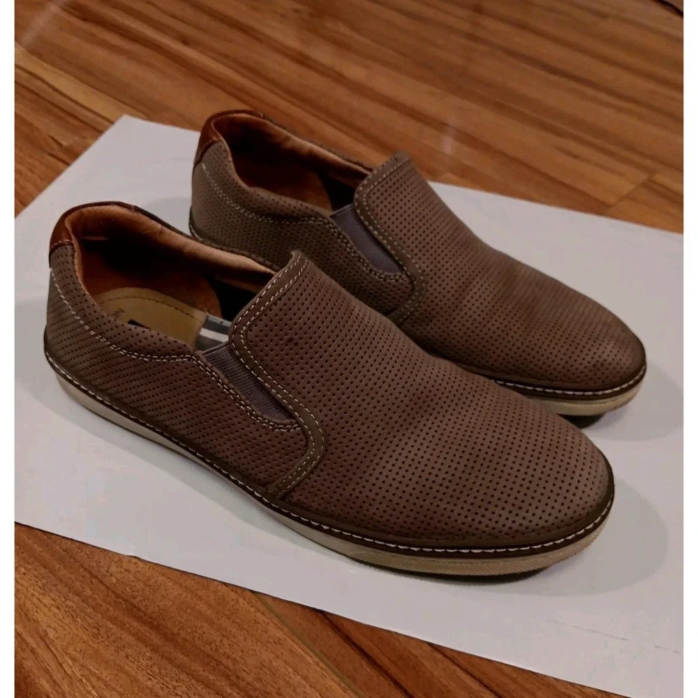Used J&M‎ Johnston & Murphy Sheepskin Loafer Slip On 25-0619 Size Mens 9.5 M